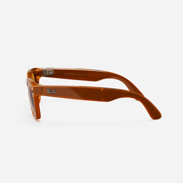 Ray-Ban Meta Wayfarer Large Shiny Caramel Polar Brown Lens