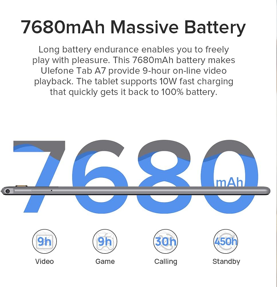 Ulefone Tablette Tab A7 4Gb 64Gb 4G LTE + WiFi