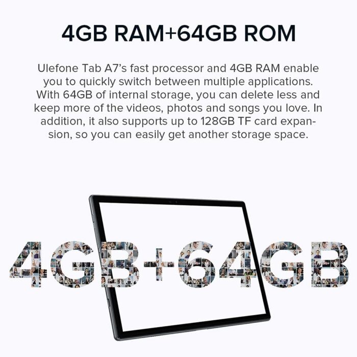 Ulefone Tablette Tab A7 4Gb 64Gb 4G LTE + WiFi