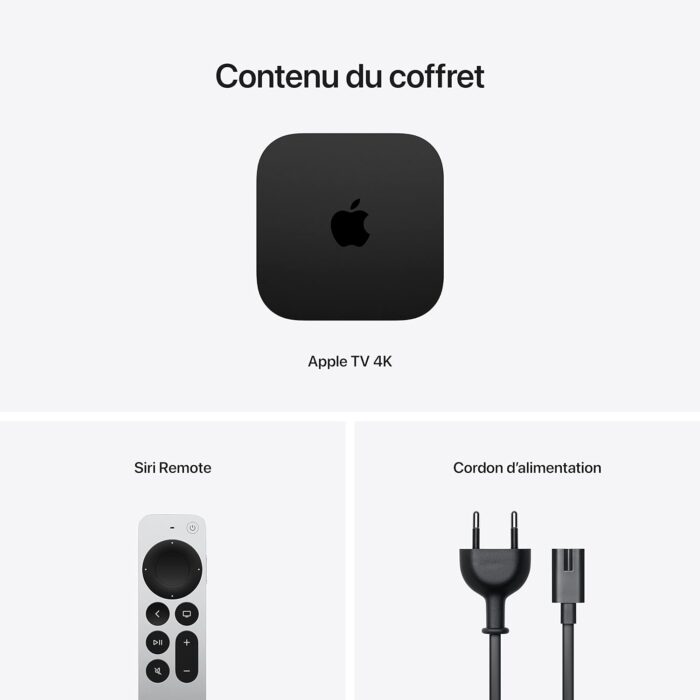 Apple TV 4K Wi‑FI + Ethernet avec 128 Go de Stockage (3e génération)