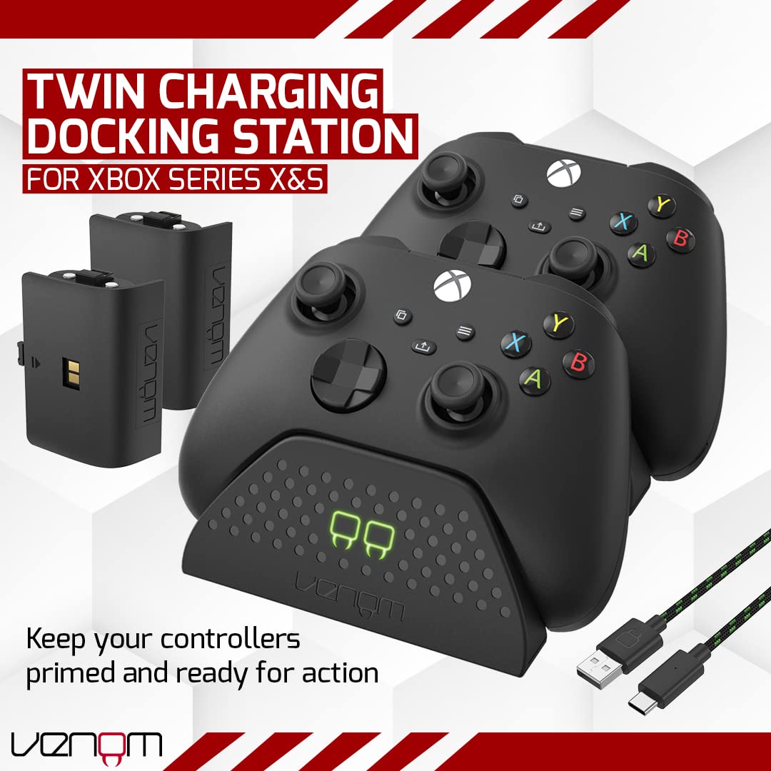 Venom Twin Charging Dock with 2 x Rechargeable Battery Packs