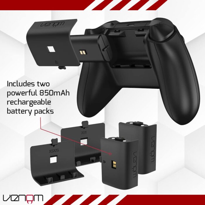 Venom Twin Charging Dock with 2 x Rechargeable Battery Packs