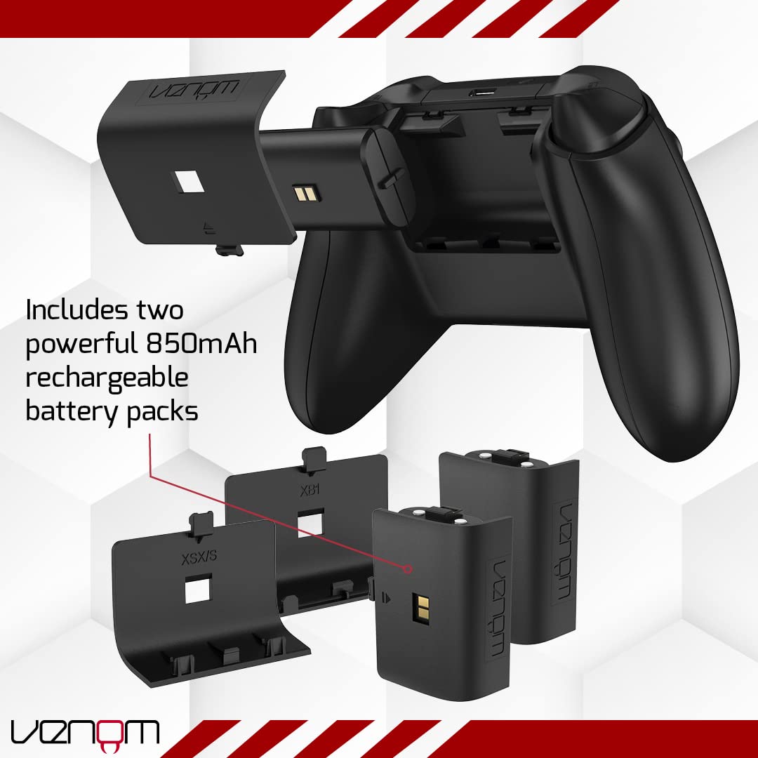 Venom Twin Charging Dock with 2 x Rechargeable Battery Packs