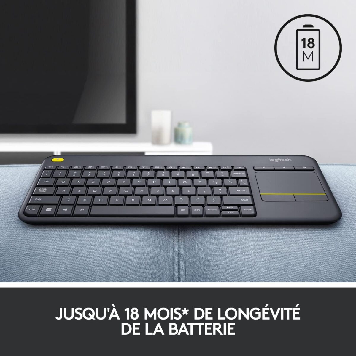 Logitech K400 Plus Clavier Sans Fil