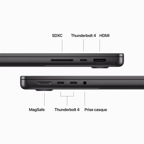 MacBook Pro M3 2023 18GB 512Go SSD 14″ Space Black