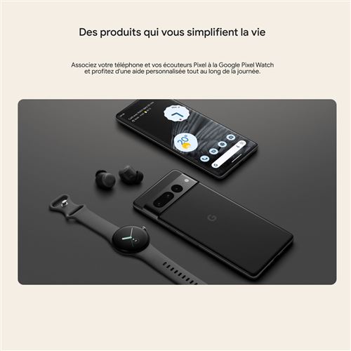 Google Pixel Watch Wifi Argent avec bracelet sport Galet 41 mm