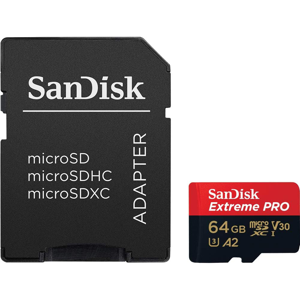 SanDisk Extreme Pro 64GB microSDXC UHS-I with Adapter