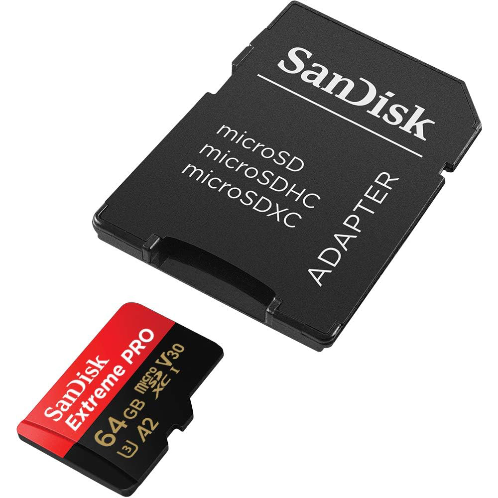 SanDisk Extreme Pro 64GB microSDXC UHS-I with Adapter
