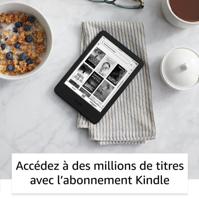Kindle (modèle 2022) | Le Kindle le plus léger et compact à ce jour | Écran haute résolution 6″ 300 ppp et deux fois plus de stockage | Sans publicités | Noir