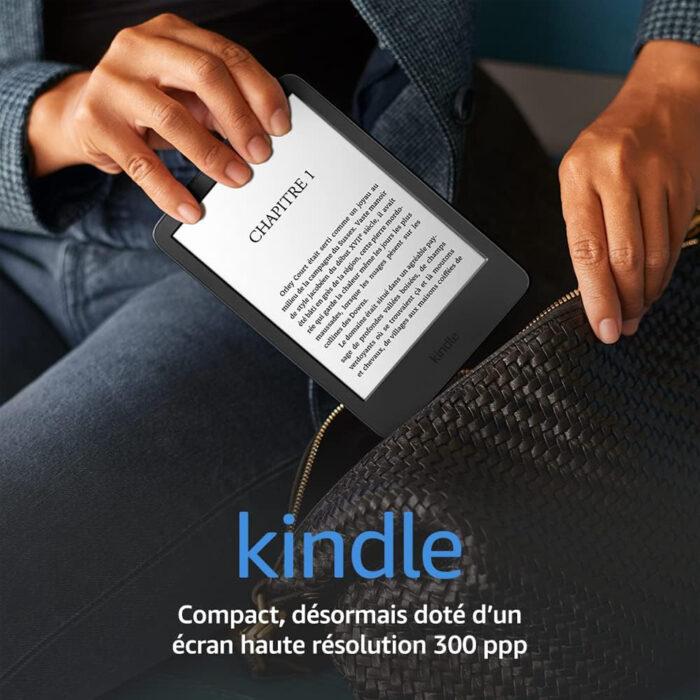 Kindle (modèle 2022) | Le Kindle le plus léger et compact à ce jour | Écran haute résolution 6″ 300 ppp et deux fois plus de stockage | Sans publicités | Noir