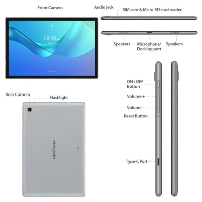 Ulefone Tablette Tab A7 4Gb 64Gb 4G LTE + WiFi
