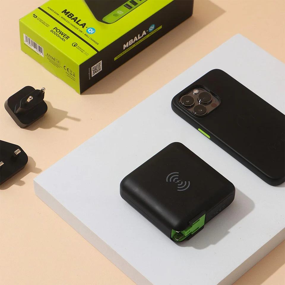 Goui Mbala powerbank, wireless 10w, wall charger