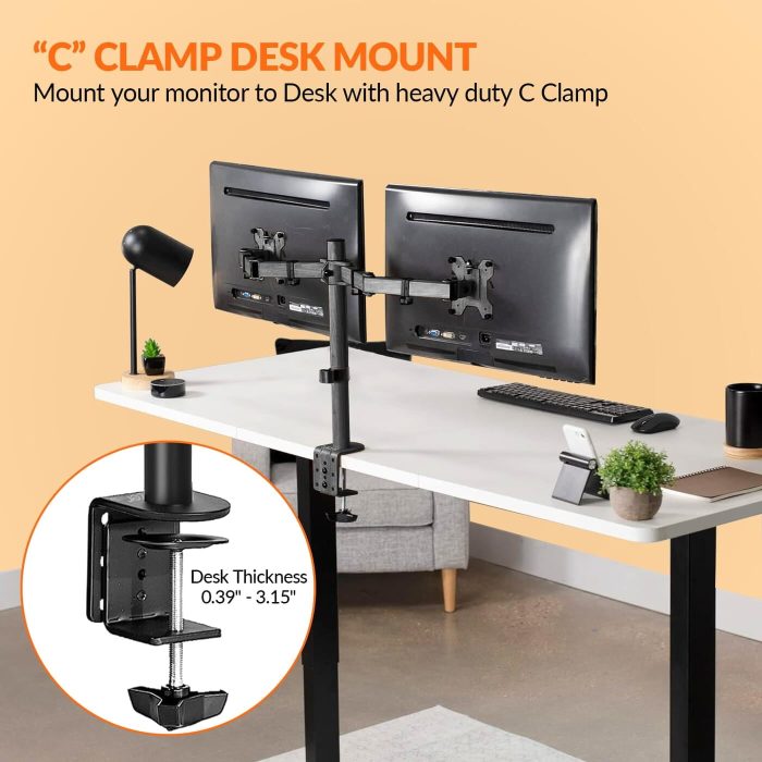 Support Z022 pour deux moniteurs 13″ à 27″