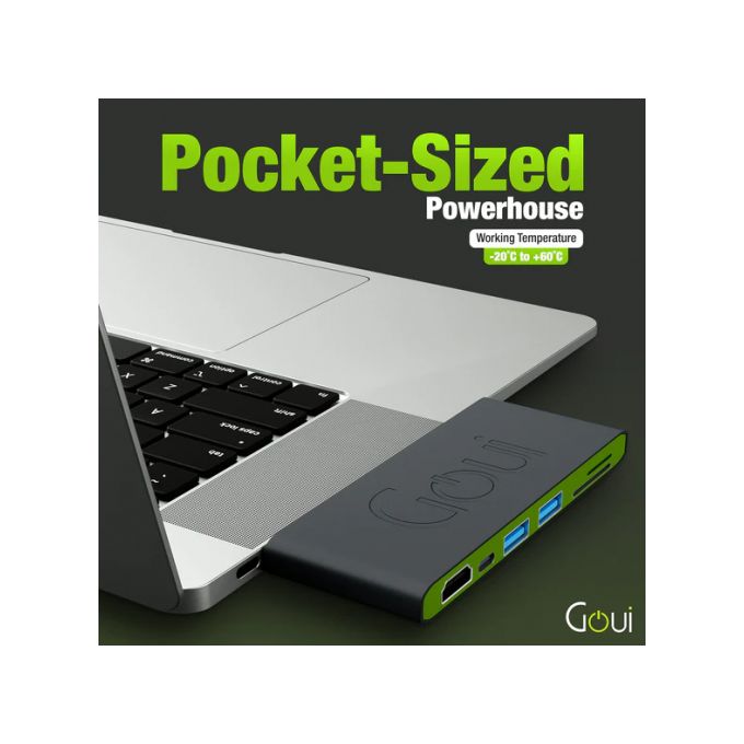 Goui Hub Adaptateur Multiport USB-C 6-en-1