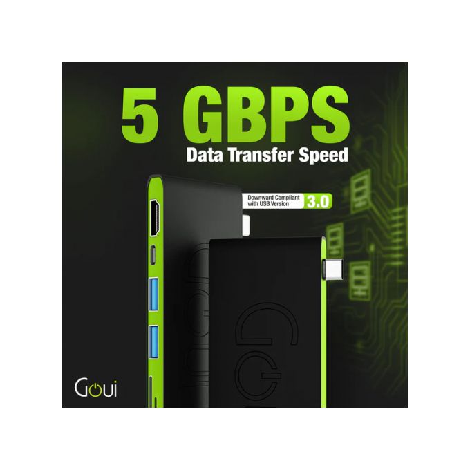 Goui Hub Adaptateur Multiport USB-C 6-en-1