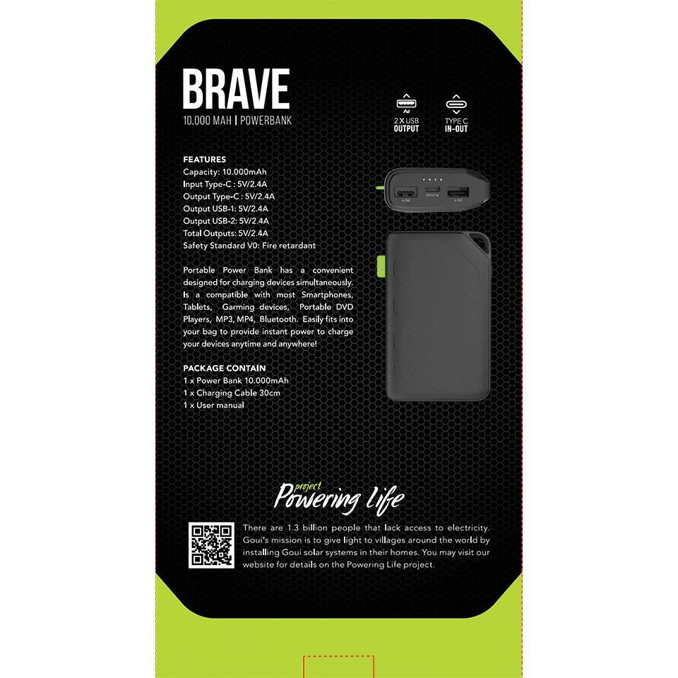 Goui New Brave Power Bank fast charge 10000 mAh