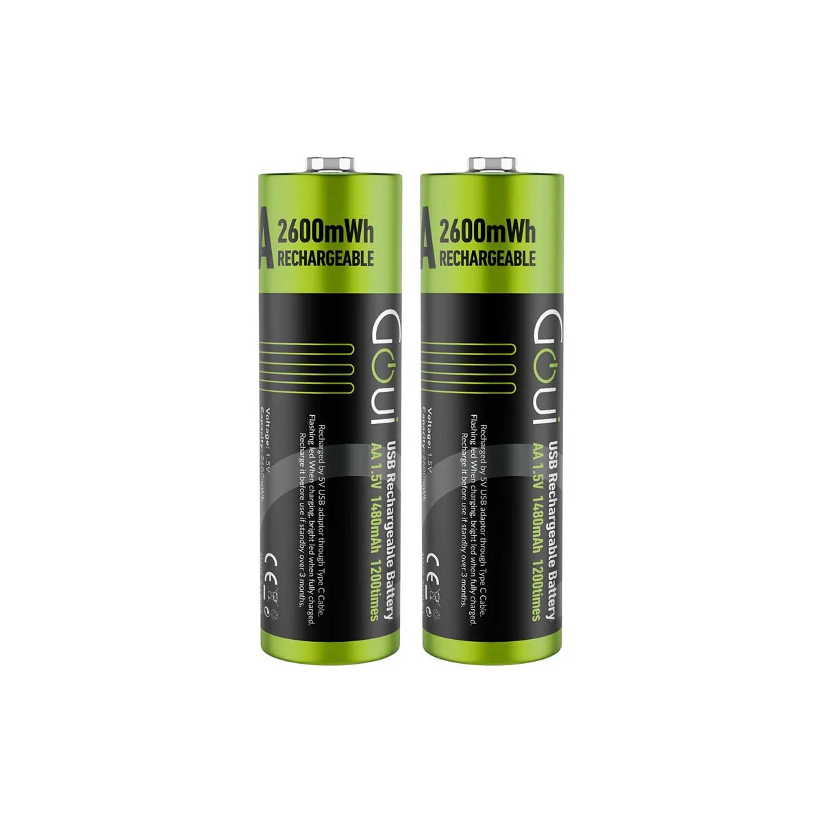 GOUI Rechargeable AAA Batteries