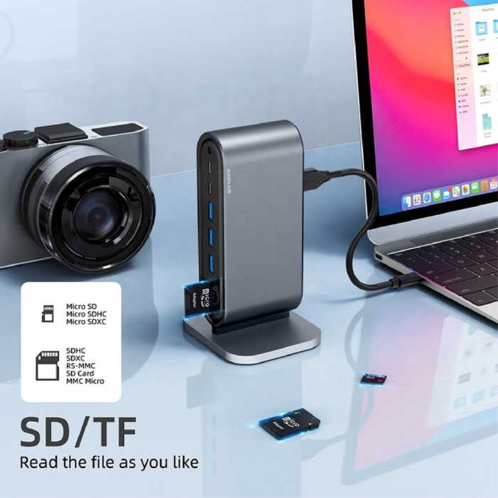 Airplus Station d’accueil USB-C Multiport 12-En-1