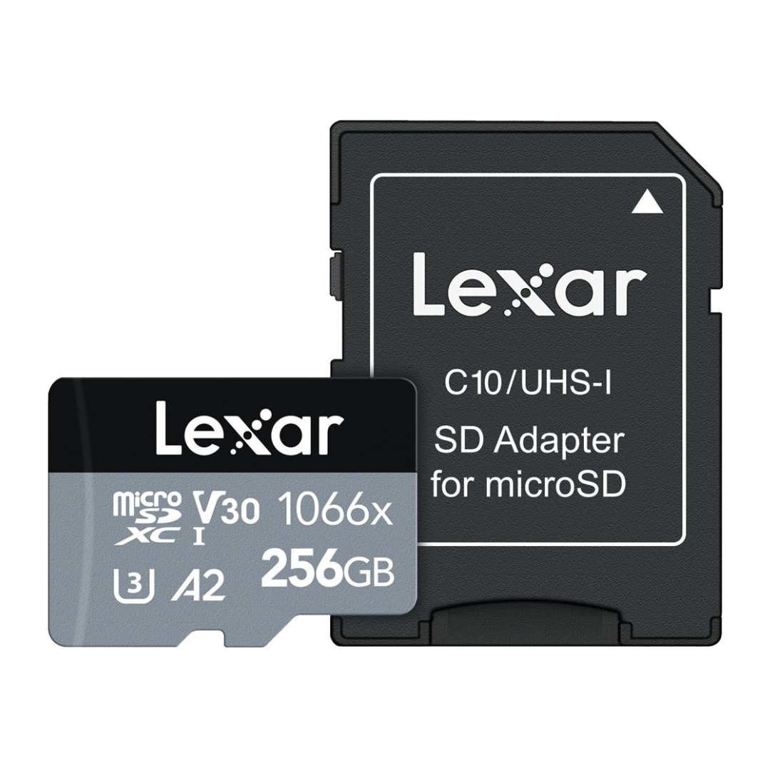Carte mémoire micro SDXC Lexar 256 Go 1066x avec adaptateur