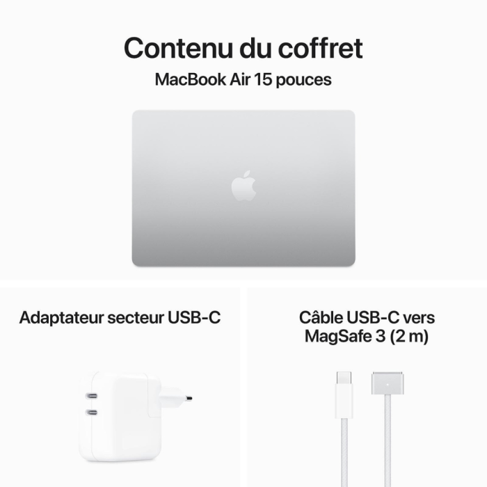 MacBook Air 15″ (2024) M3 8 Go 256 Go Occasion