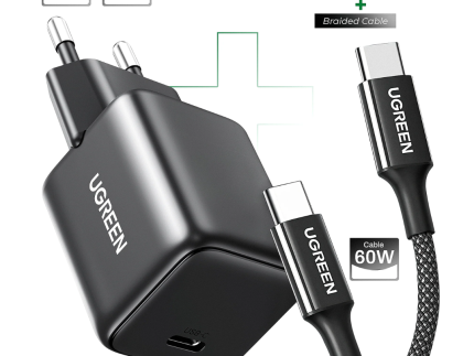 Pack Chargeur GaN 30W + Câble Tressé 60W