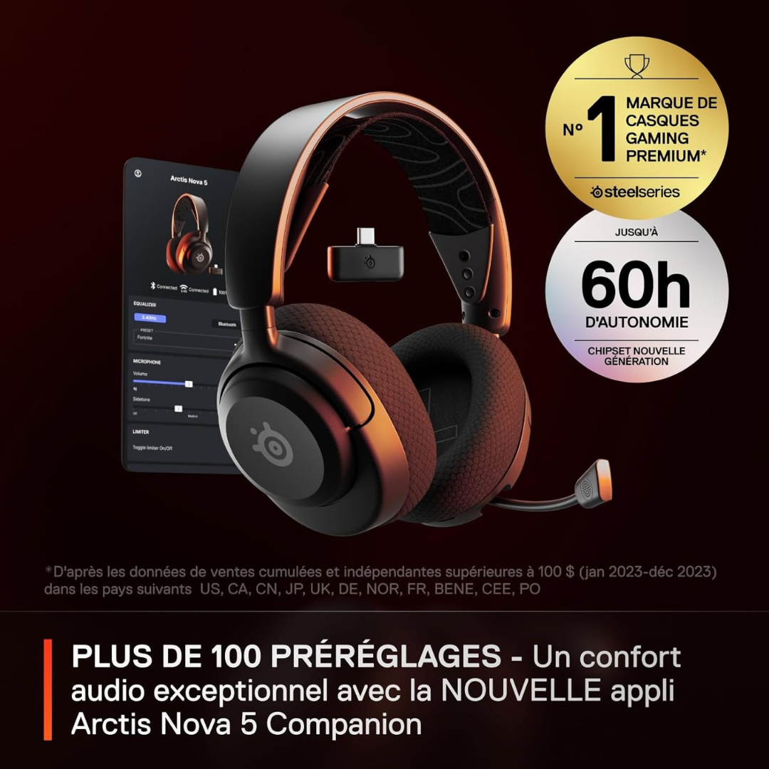 SteelSeries Arctis Nova 5 Casque Gaming Sans Fil