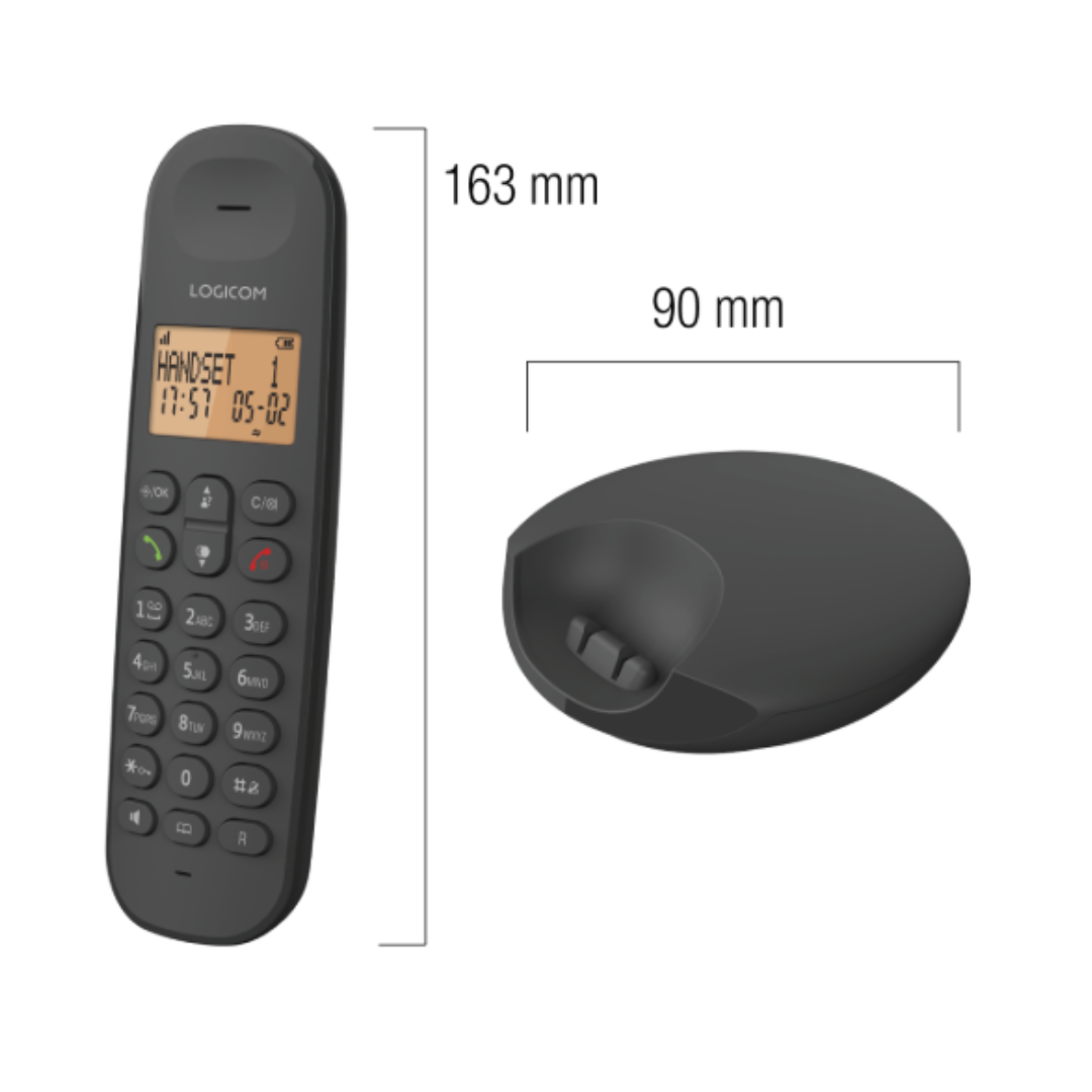 Téléphone fixe Logicom ILOA 250 Duo Noir sans fil