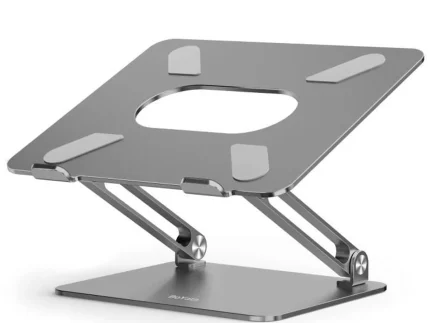 Support pour Ordinateur Portable, Support Ergonomique pour Ordinateur Portable en Aluminium Réglable pour 11-17″ Gris