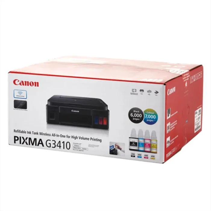 Imprimante Canon PIXMA G3410 multifonction à réservoirs rechargeables (2315C009AB)