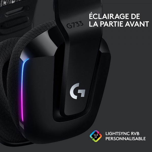 Casque Logitech G733 Lightspeed Black