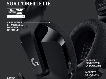 Casque Logitech G733 Lightspeed Black