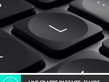 Logitech Clavier rétroéclairé sans fil Bluetooth avancé MX Keys Plus Azerty