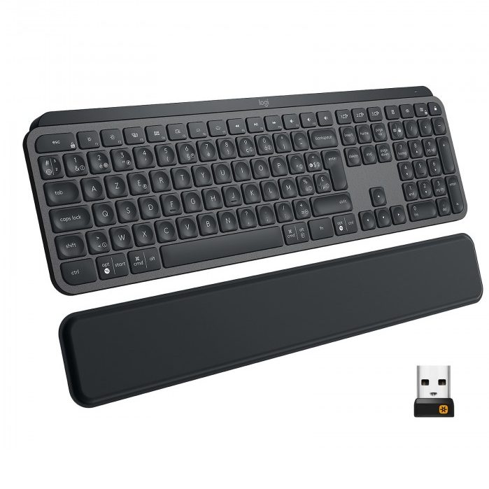 Logitech Clavier rétroéclairé sans fil Bluetooth avancé MX Keys Plus Azerty
