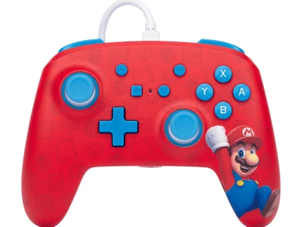 Manette Filaire Améliorée pour Nintendo Switch Super Mario
