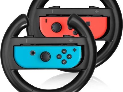 Nintendo Switch Joy Racing Games volant Steering Wheel Grip-Suitable for Nintendo Switch Black & Black